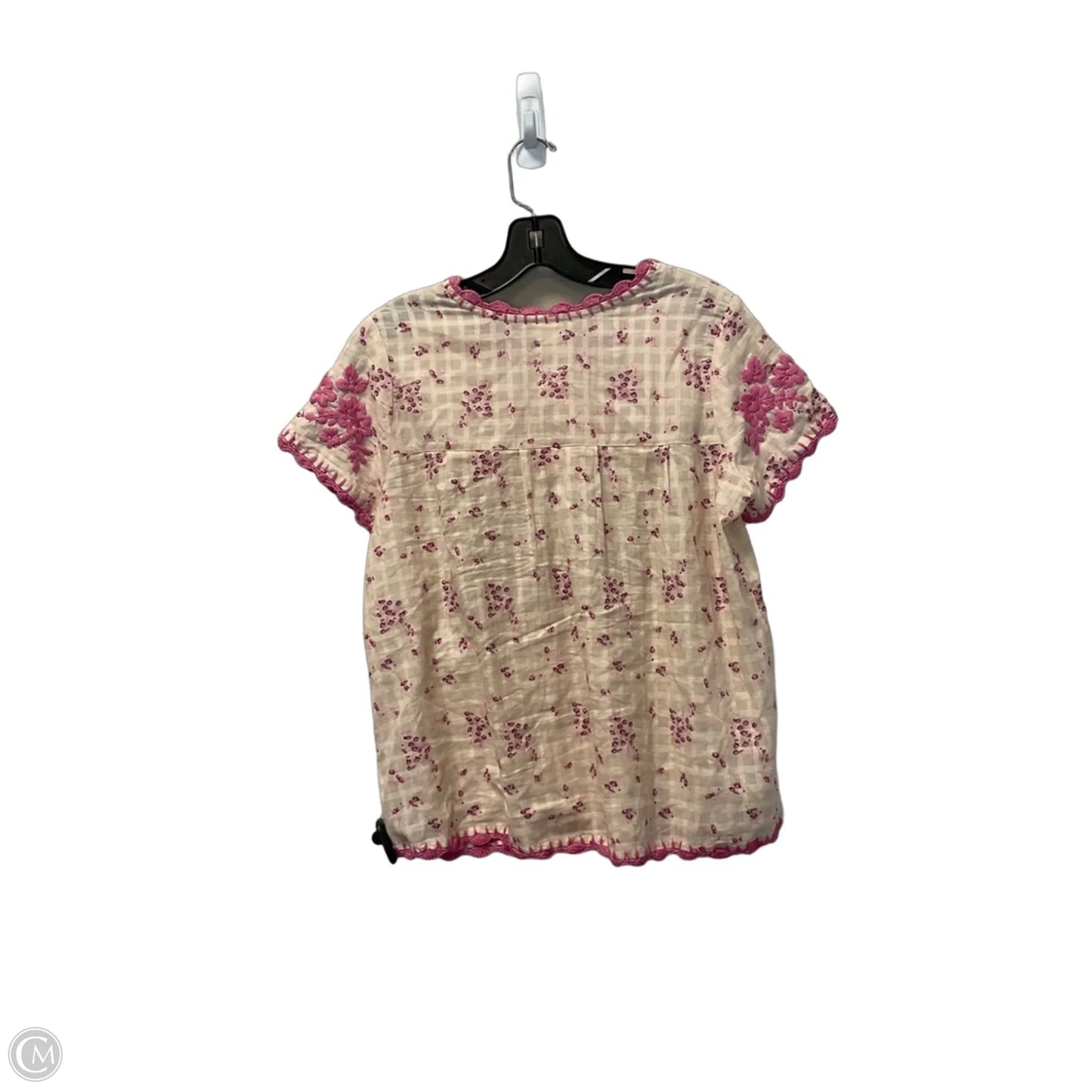 Top Short Sleeve By Cmc In Pink & Tan, Size: Xs