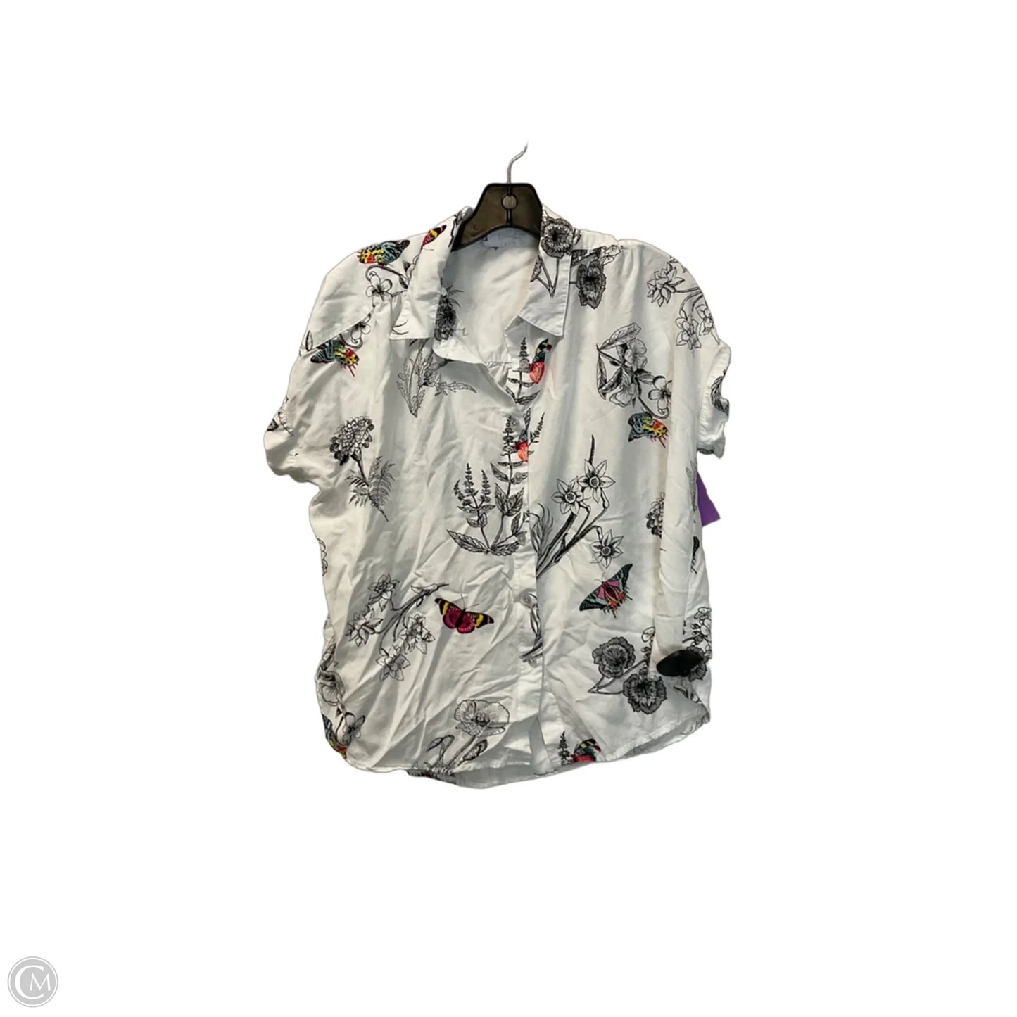 Top Short Sleeve By Jane And Delancey In White, Size: L
