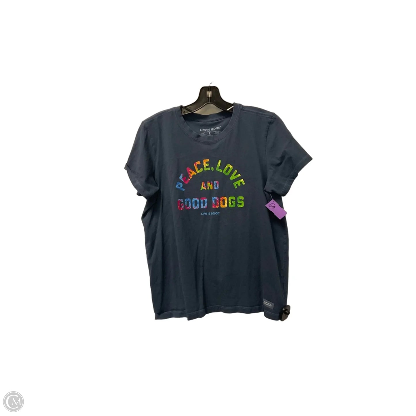 Top Short Sleeve Basic By Life Is Good In Blue, Size: L