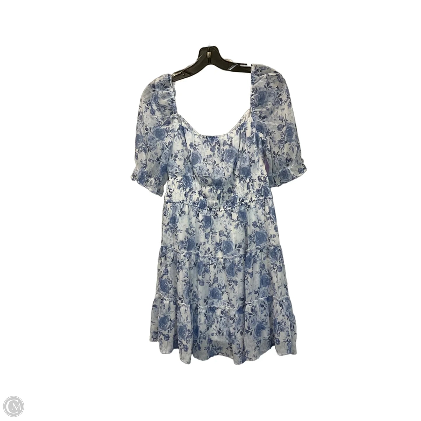Dress Casual Short By Mi Ami In Blue & White, Size: M