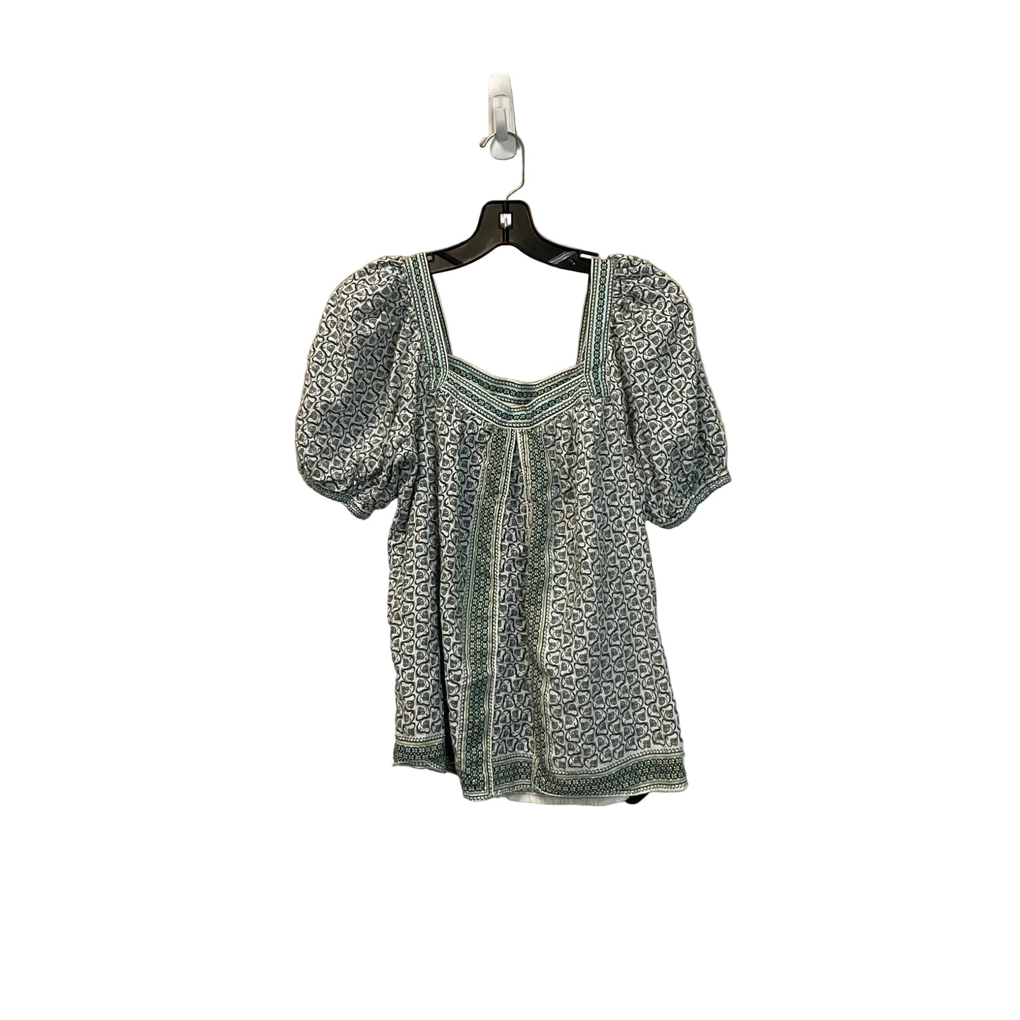 Top Short Sleeve By Max Studio In Blue & Green, Size: S