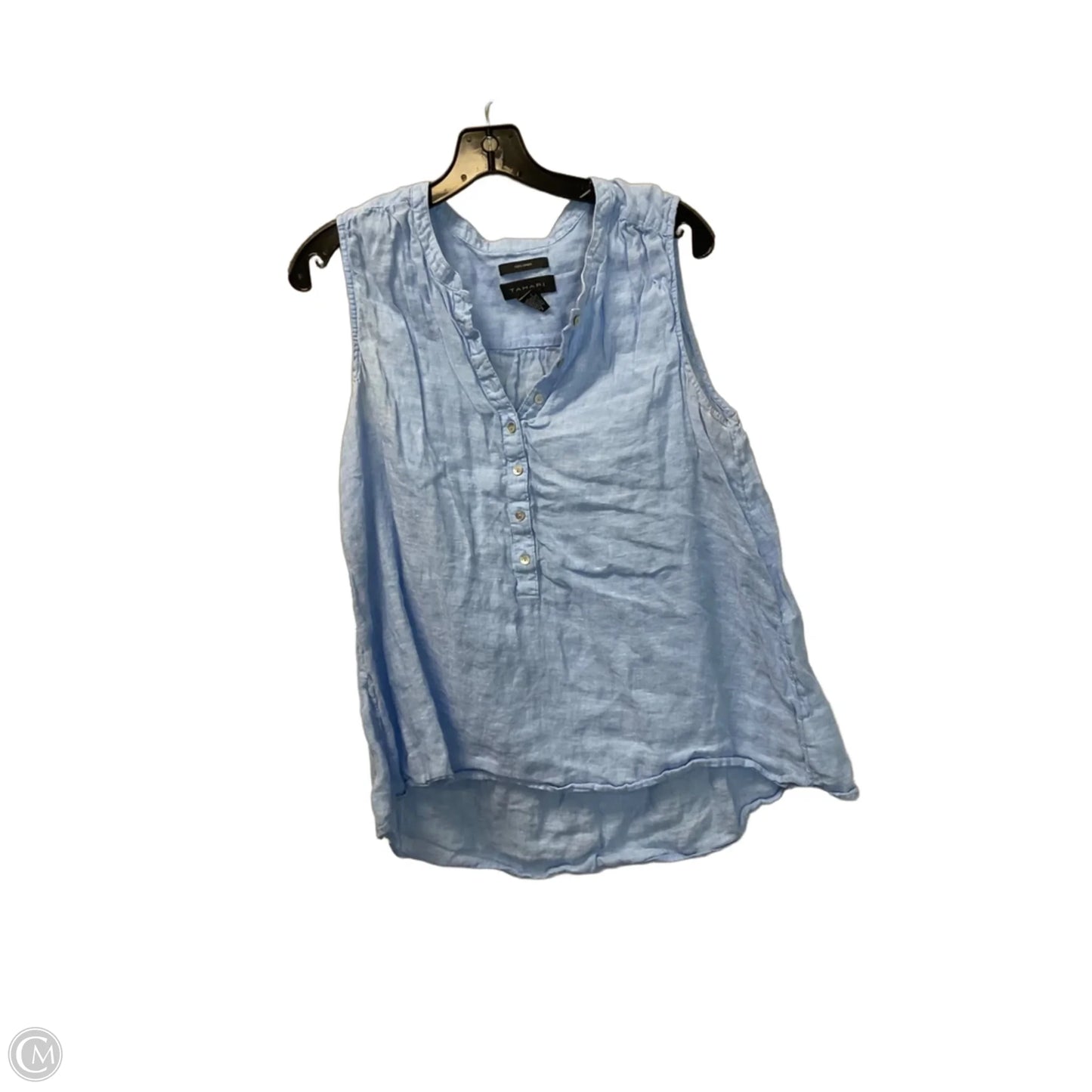 Top Sleeveless By Tahari In Blue, Size: L
