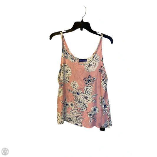 Top Sleeveless By Clothes Mentor In Pink & White, Size: M