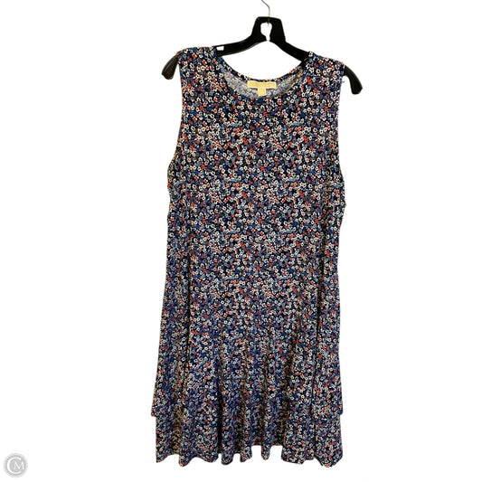 Dress Casual Short By Michael By Michael Kors In Blue & Purple, Size: 1x