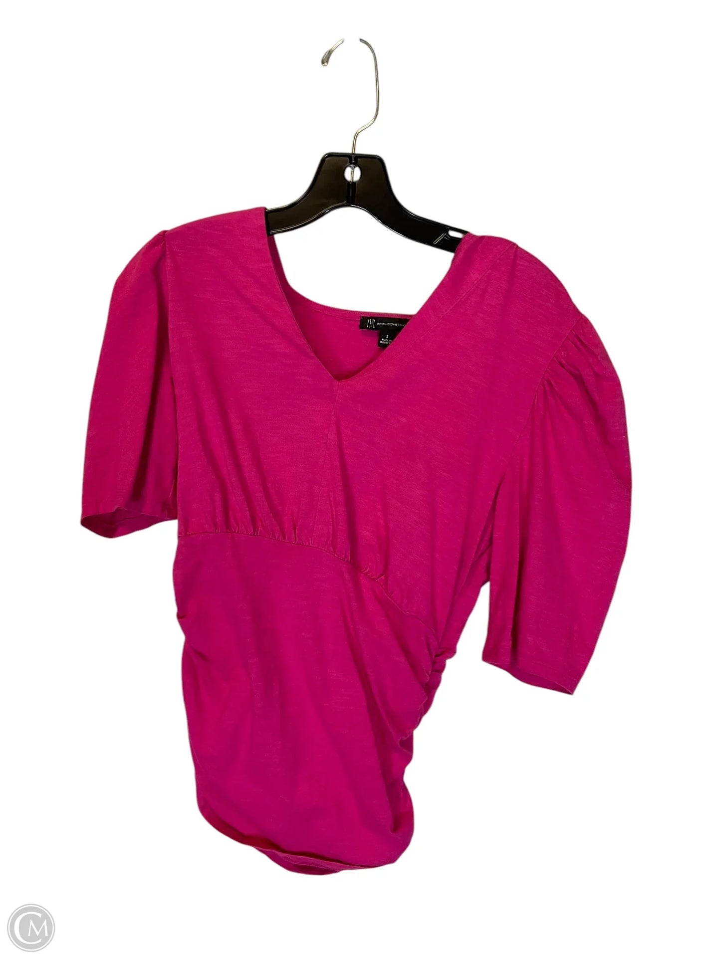 Top Short Sleeve By International Concepts In Pink, Size: S