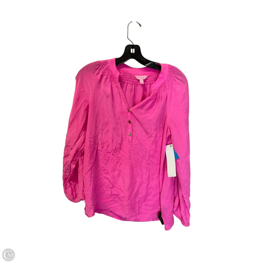 Top Long Sleeve Designer By Lilly Pulitzer In Pink, Size: Xs