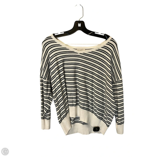 Sweater By Loft In Striped Pattern, Size: L