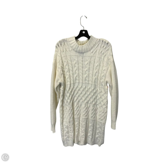 Dress Sweater By Clothes Mentor In White, Size: M