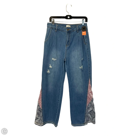 Jeans Boot Cut By Easel In Blue Denim, Size: M