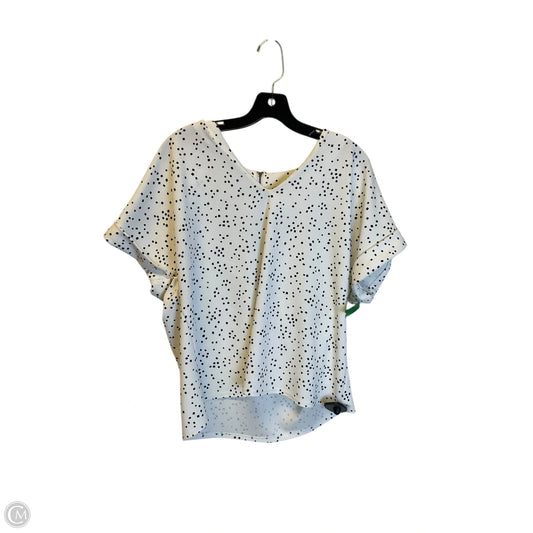 Top Short Sleeve By Melloday In White, Size: L