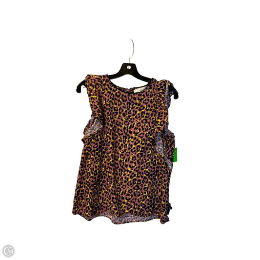 Top Short Sleeve By Loft In Animal Print, Size: M