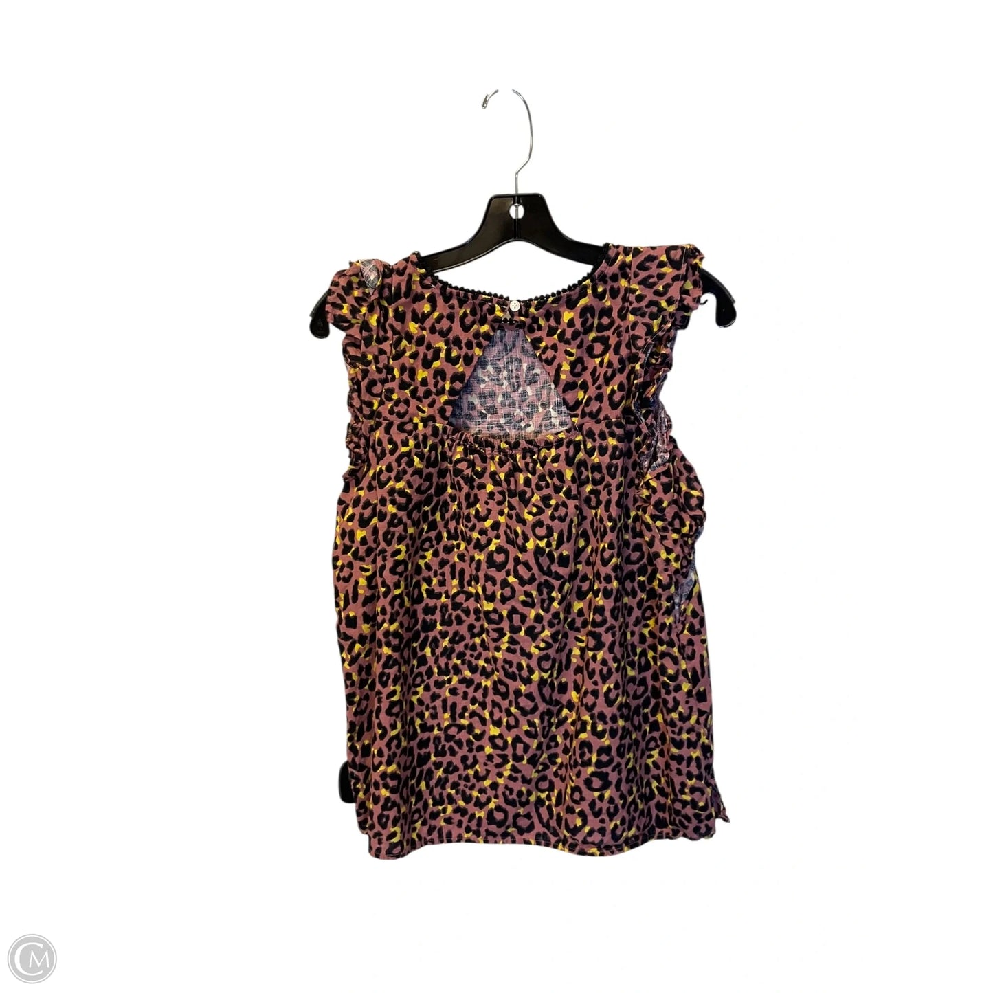 Top Short Sleeve By Loft In Animal Print, Size: M