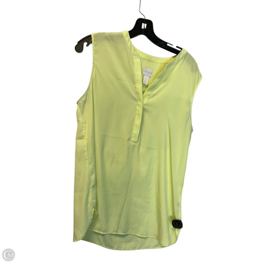 Top Sleeveless By Chicos In Green, Size: M