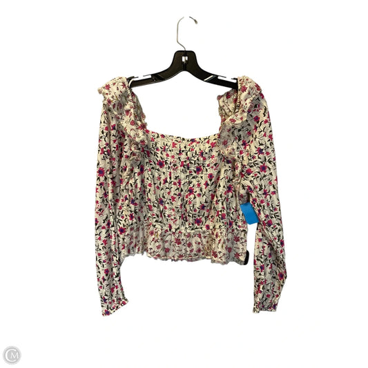 Top Long Sleeve By True Craft In Cream, Size: Xl