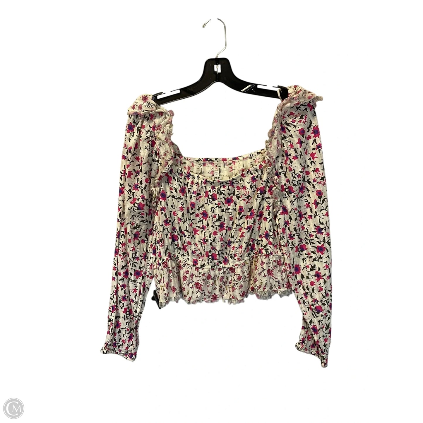 Top Long Sleeve By True Craft In Cream, Size: Xl