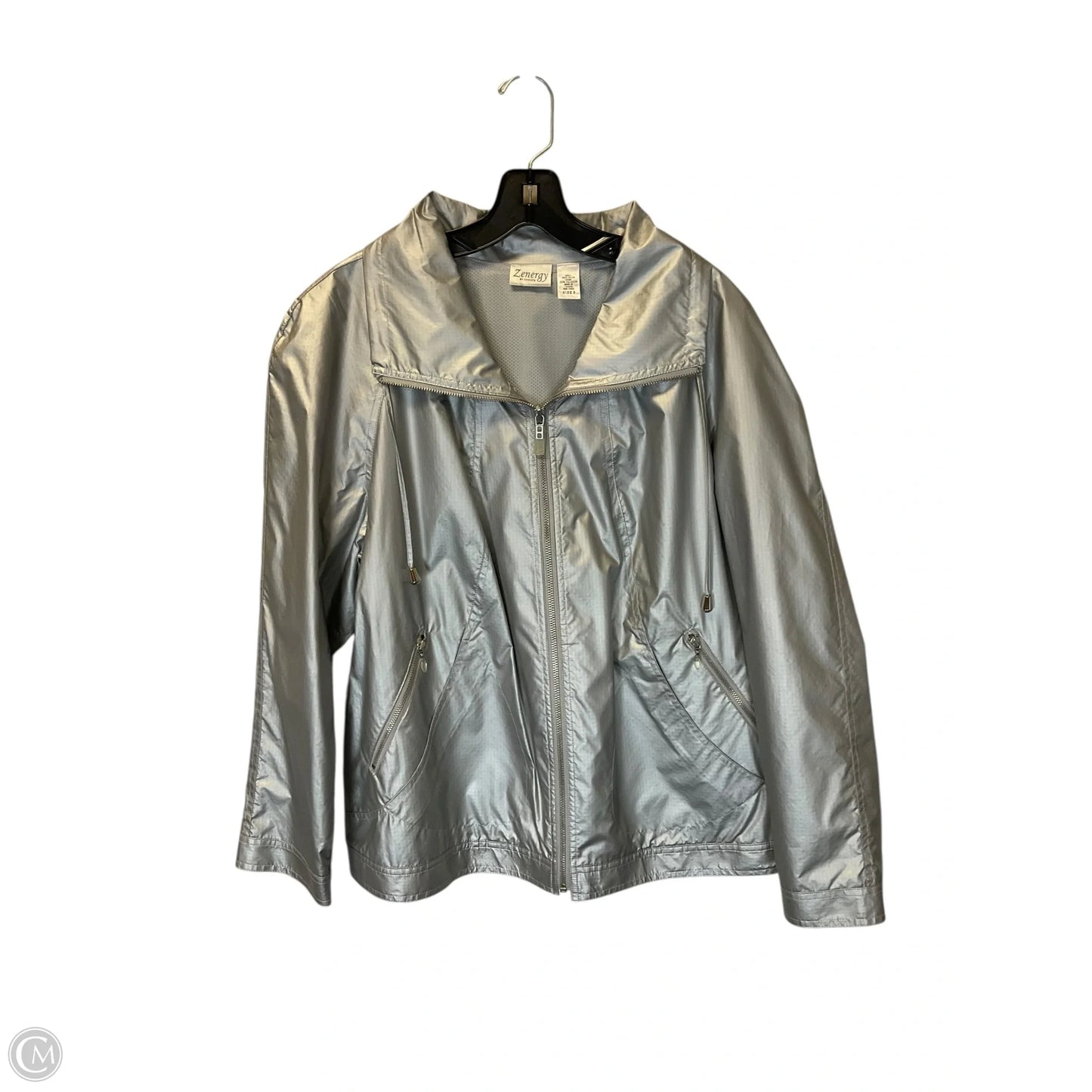 Jacket Other By Chicos In Silver, Size: L