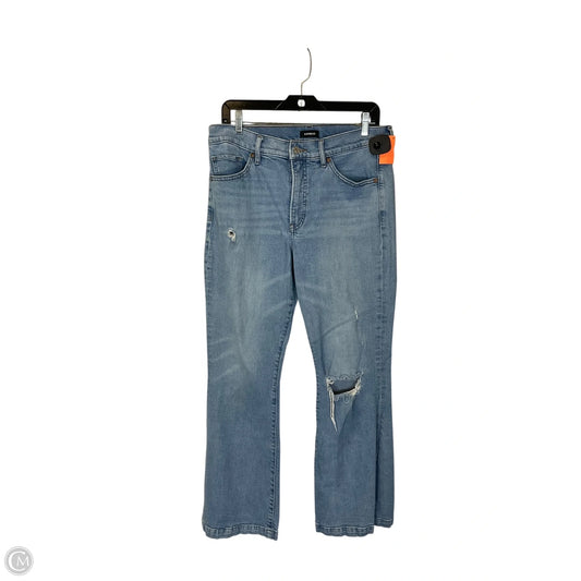 Jeans Flared By Express In Blue Denim, Size: 10