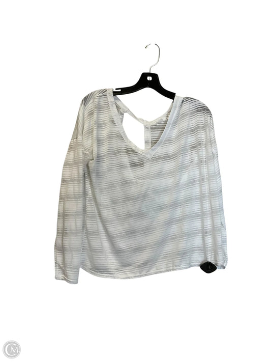 Top Long Sleeve By Athleta In White, Size: M