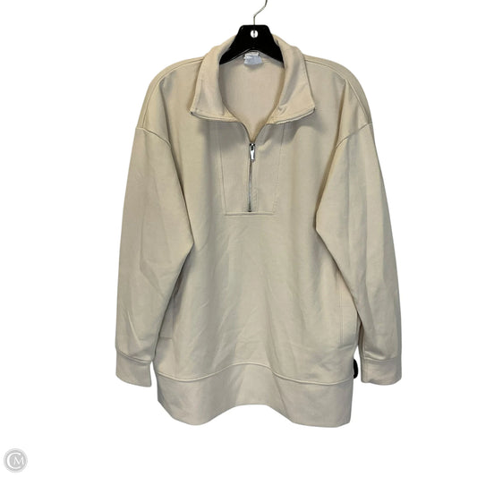 Top Long Sleeve By Sage In Cream, Size: L