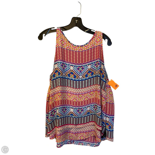 Top Sleeveless By Zac And Rachel In Multi-colored, Size: L