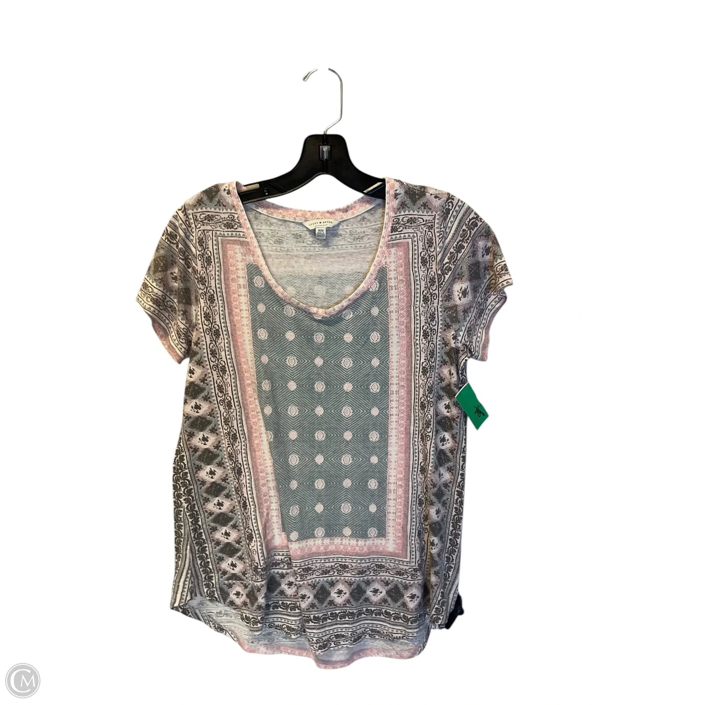 Top Short Sleeve By Lucky Brand In Pink, Size: M