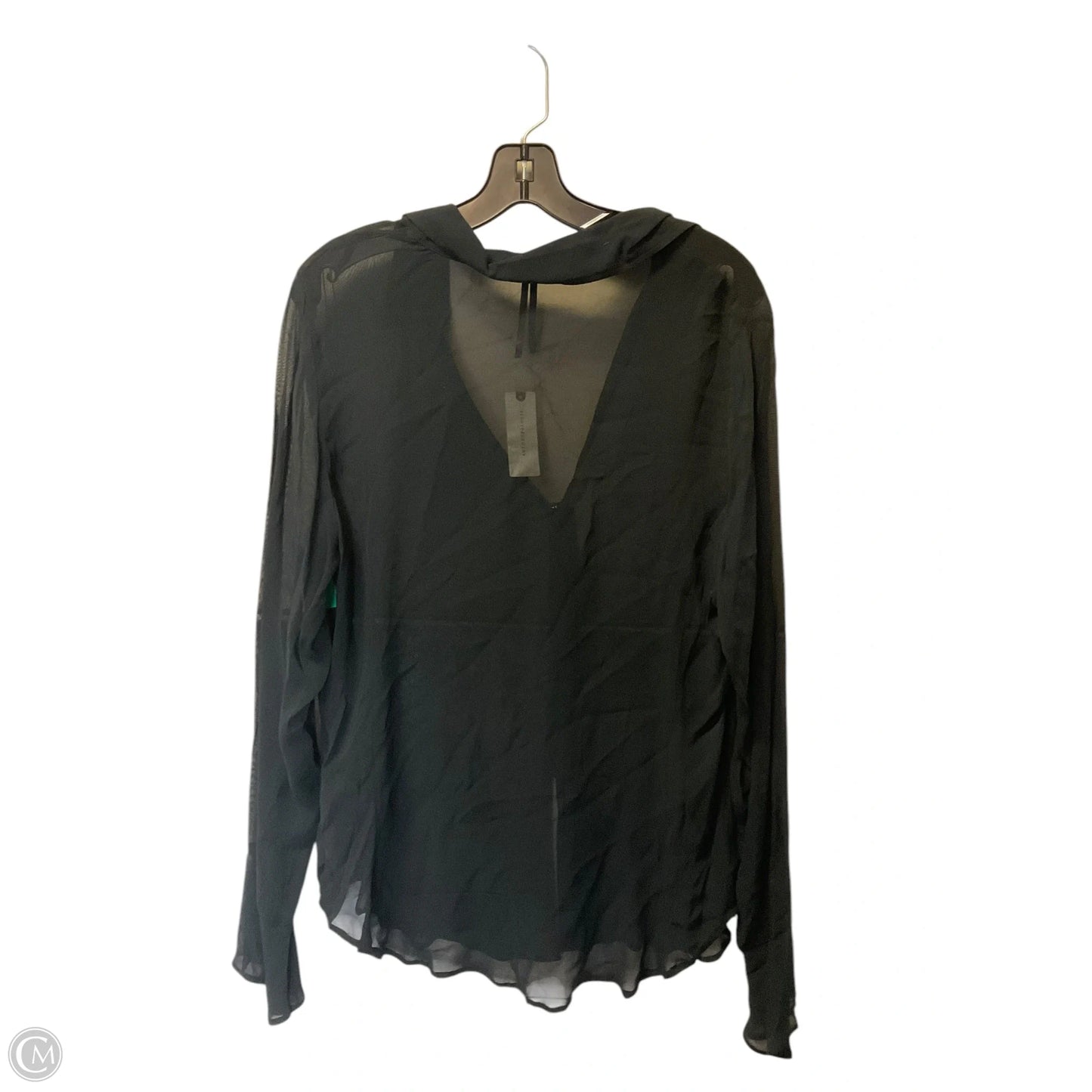 Top Long Sleeve By Anthropologie In Black, Size: L
