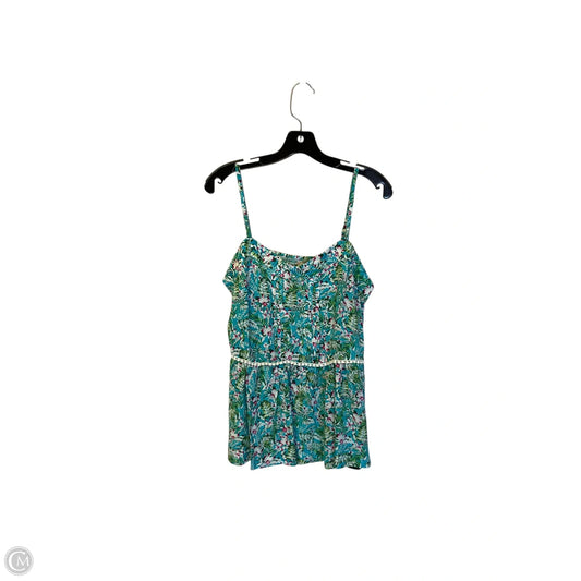 Top Sleeveless By Matilda Jane In Tropical Print, Size: L