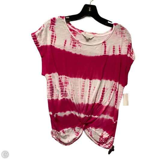 Top Short Sleeve Basic By Lucky Brand In Tie Dye Print, Size: S