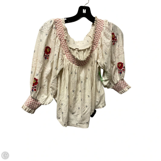 Top Long Sleeve By Free People In Cream, Size: Xs