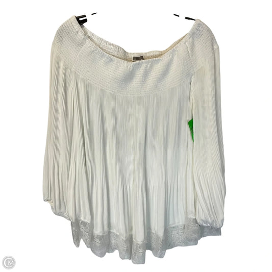 Top Long Sleeve By Chelsea 28 In White, Size: M