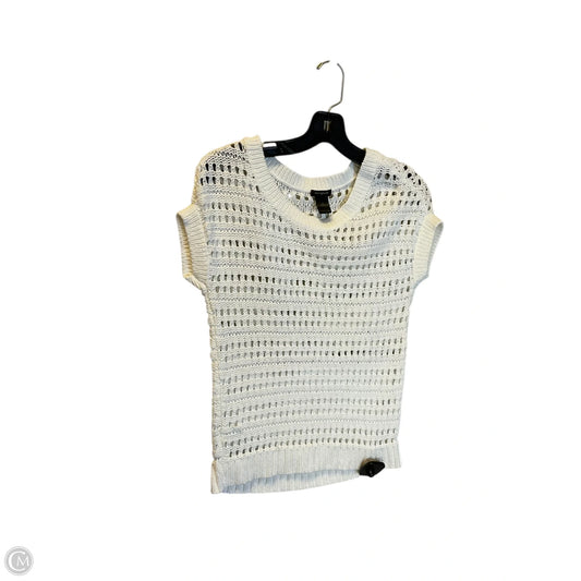 Top Short Sleeve By Ann Taylor In White, Size: S