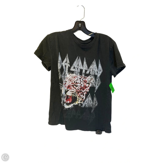 Top Short Sleeve By Clothes Mentor In Black, Size: M