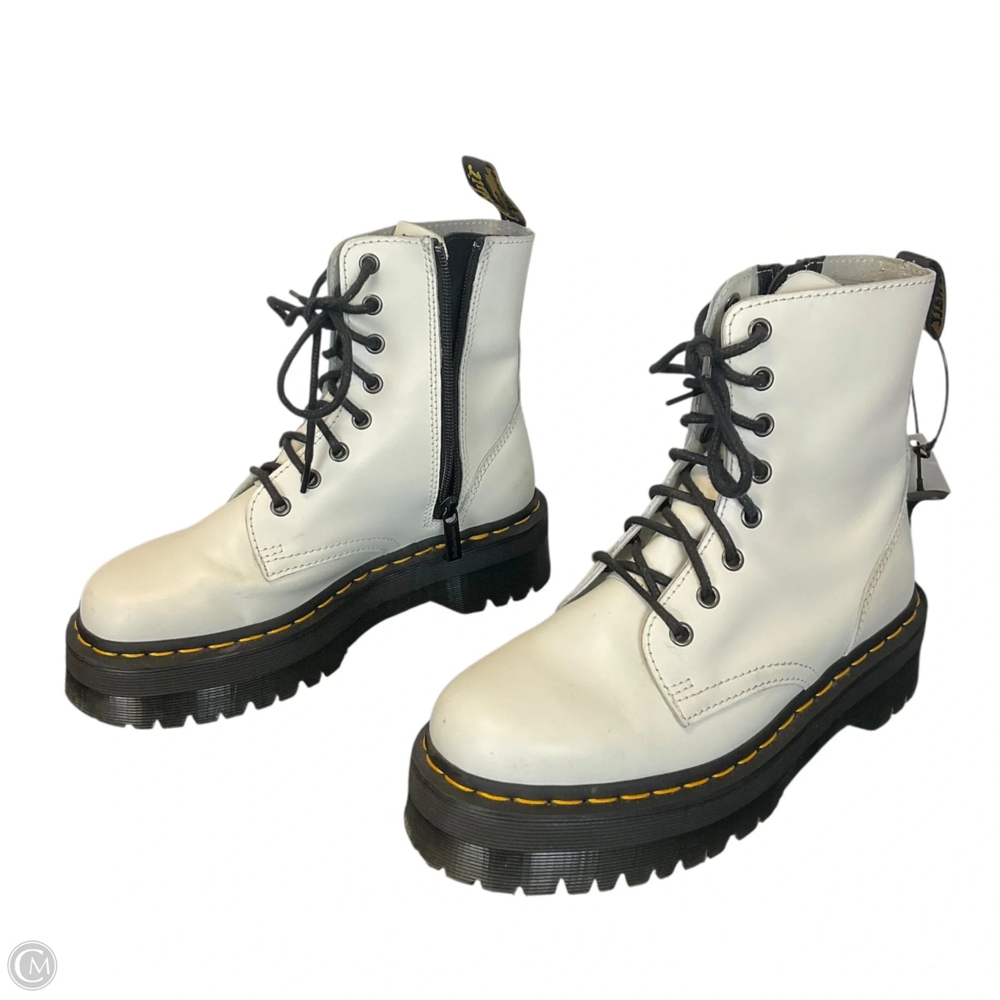 Boots Combat By Dr Martens In White, Size: 7