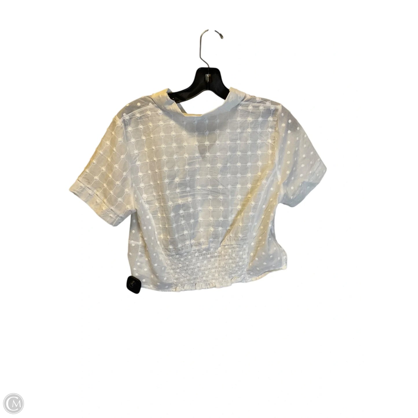 Top Short Sleeve By Cmc In White, Size: L