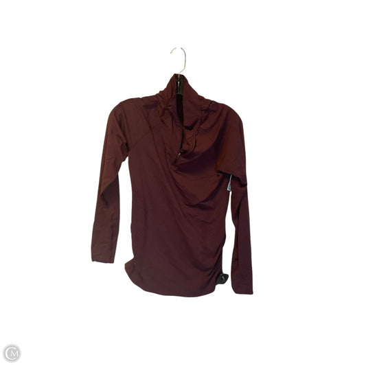 Athletic Top Long Sleeve Collar By Athleta In Red, Size: M