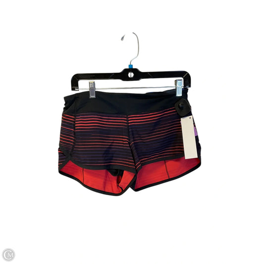 Athletic Shorts By Lululemon In Striped Pattern, Size: 6