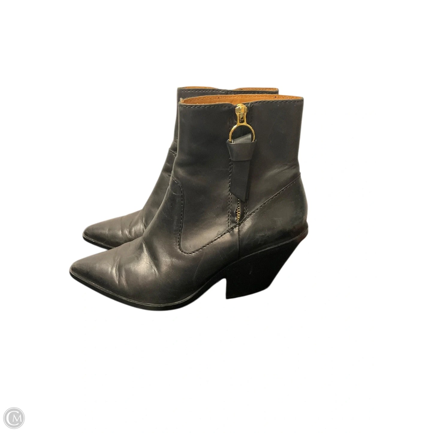 Boots Ankle Heels By Cmb In Black, Size: 9.5