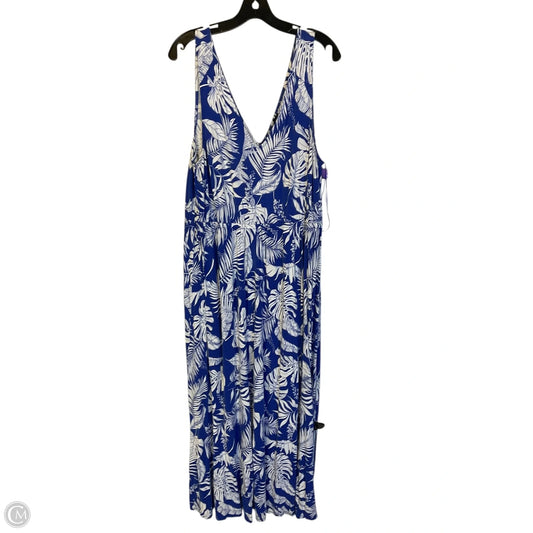Dress Casual Maxi By Tahari By Arthur Levine In Blue, Size: 1x