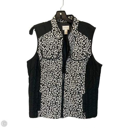 Vest Other By Chicos In Black & Cream, Size: L