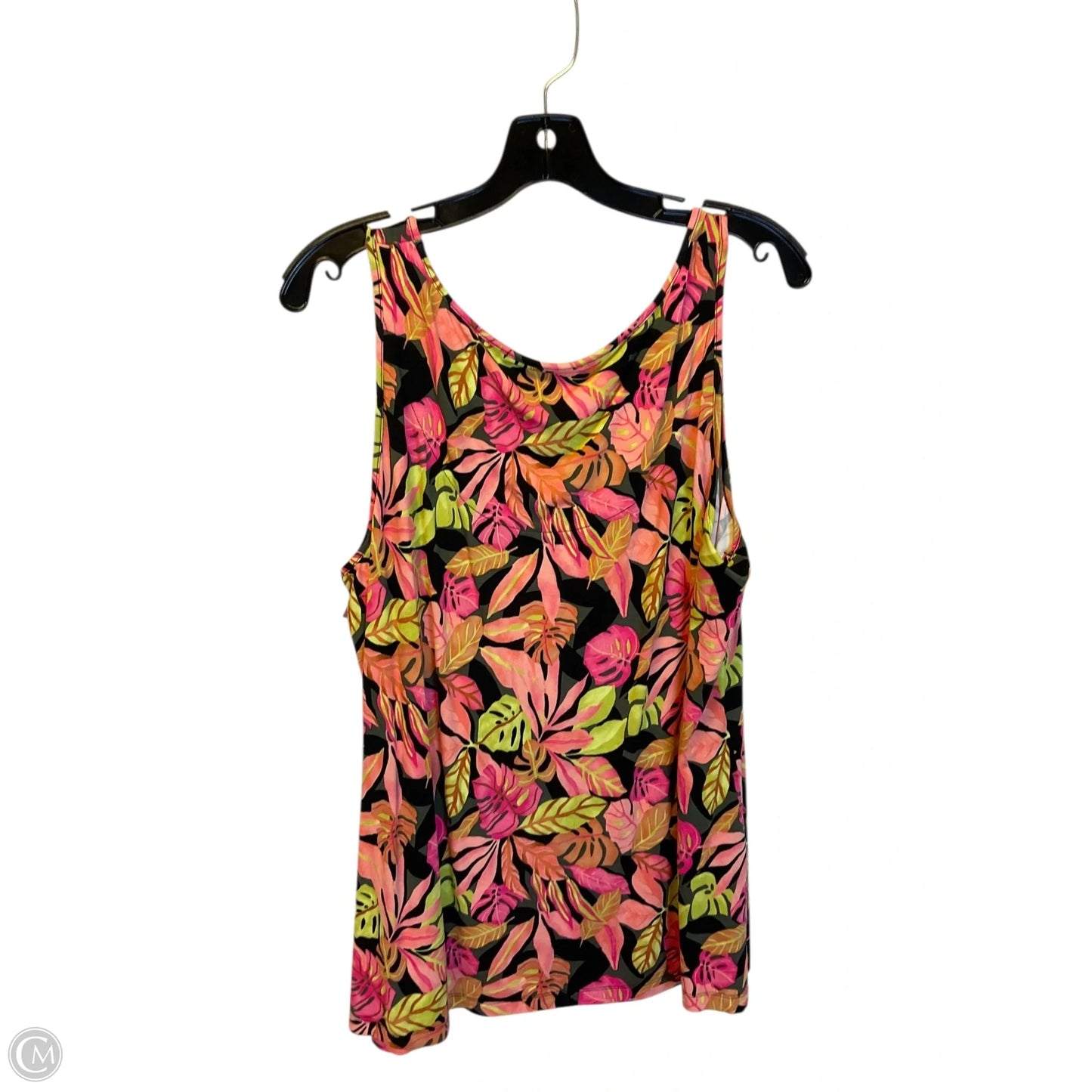 Top Sleeveless By Chicos In Tropical Print, Size: Xl