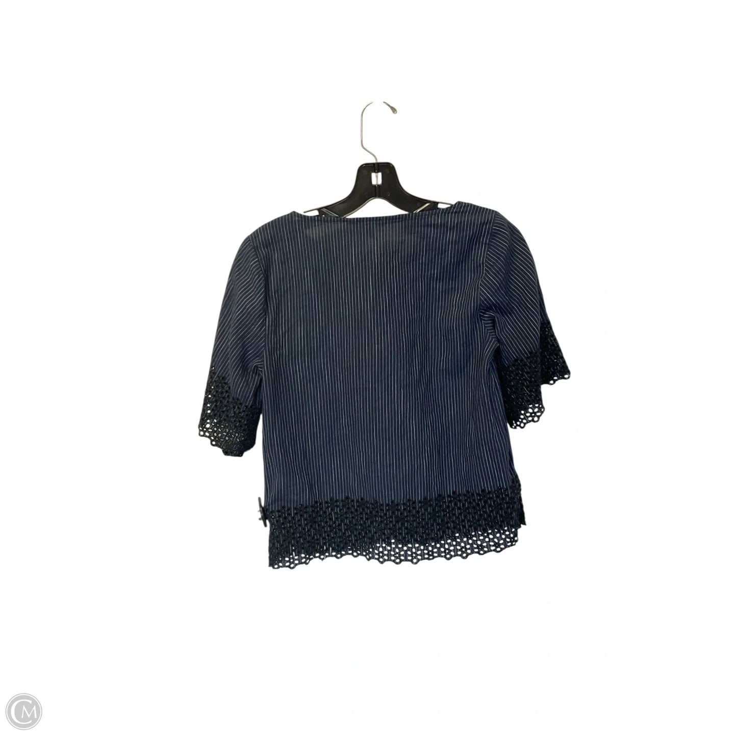 Top Short Sleeve Basic By Banana Republic In Striped Pattern, Size: Xxs