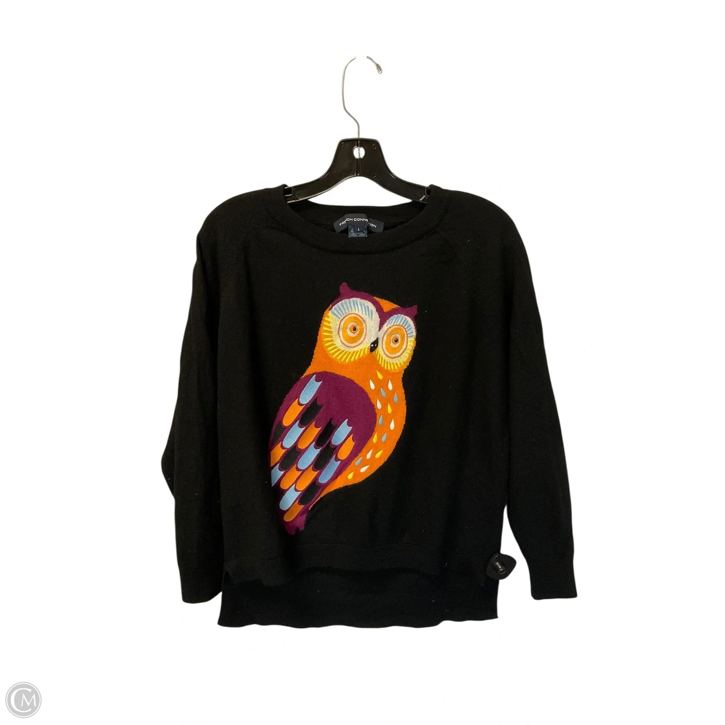 Top Long Sleeve By French Connection In Black, Size: L