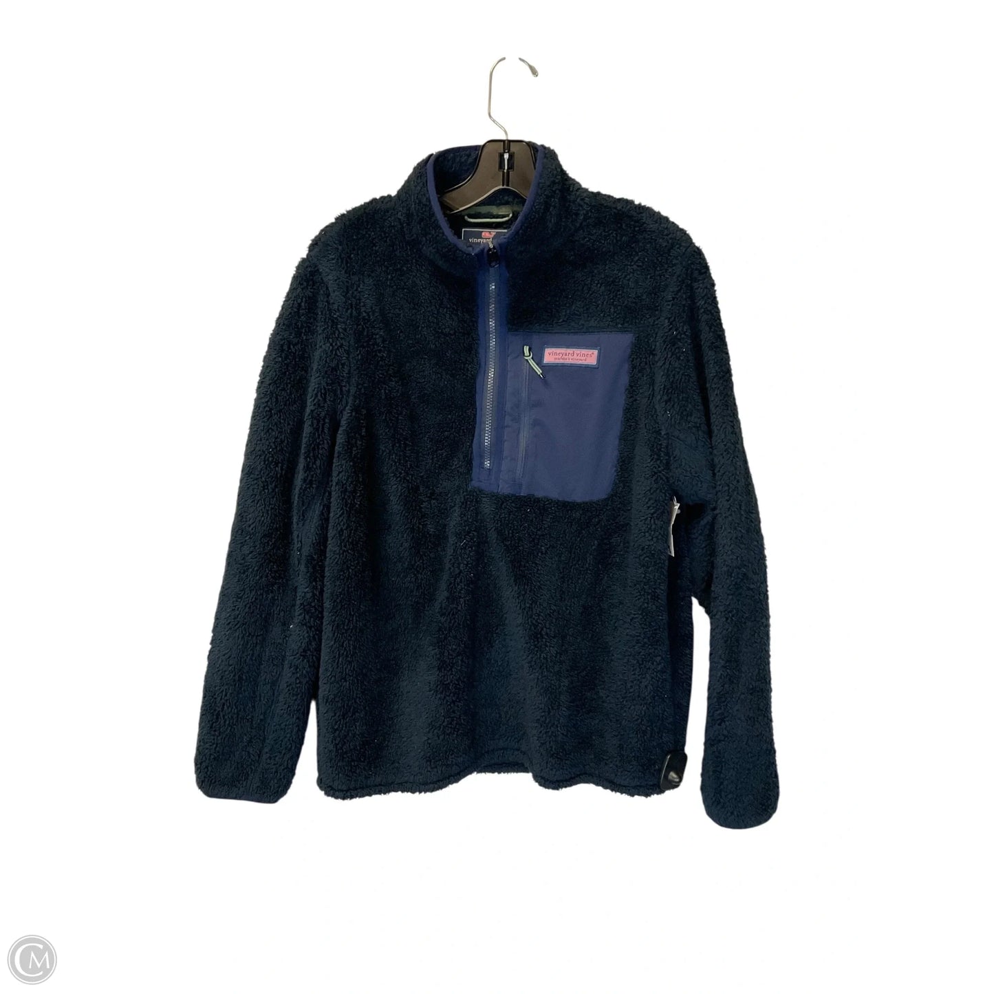 Jacket Faux Fur & Sherpa By Vineyard Vines In Navy, Size: S
