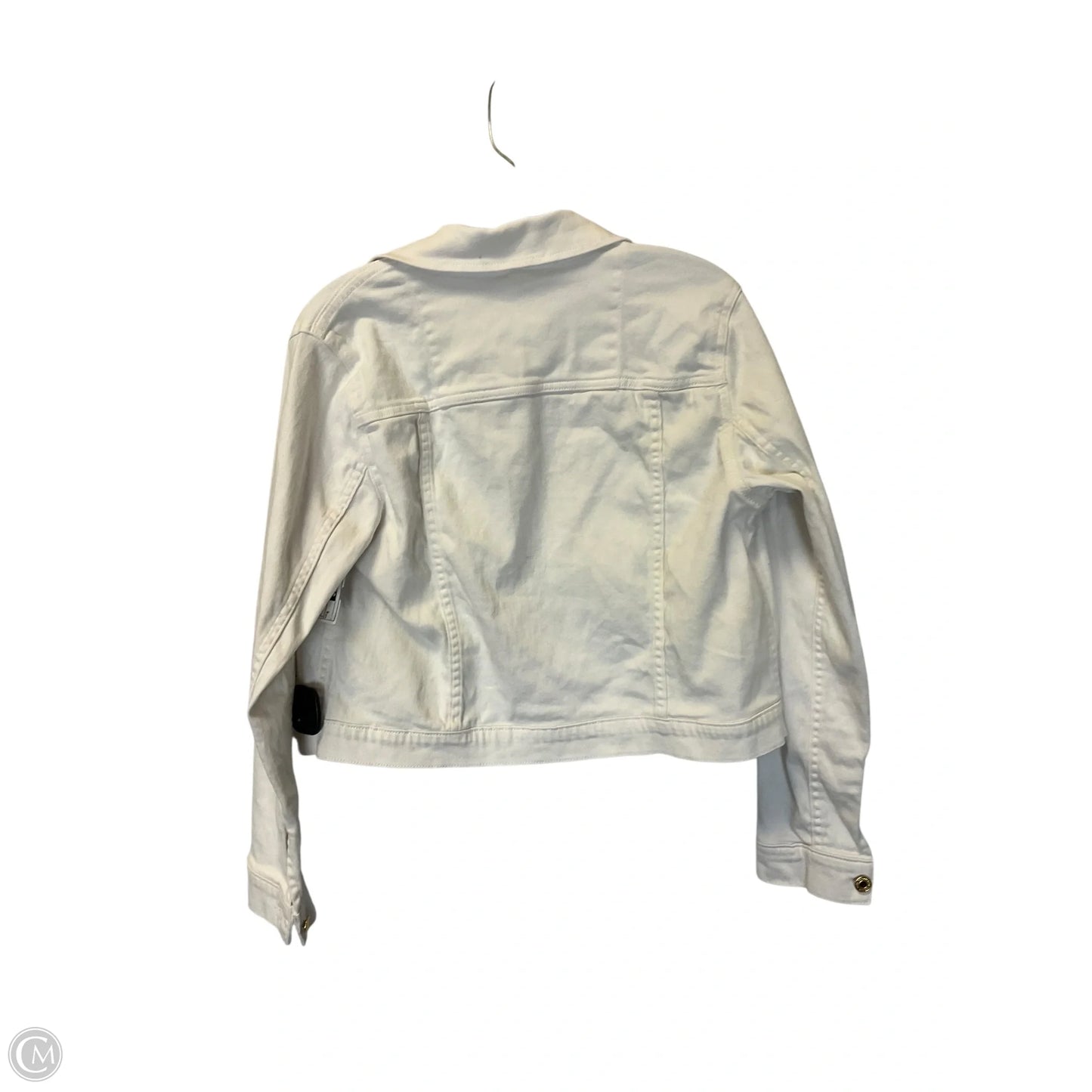 Jacket Denim By Michael By Michael Kors In White Denim, Size: M