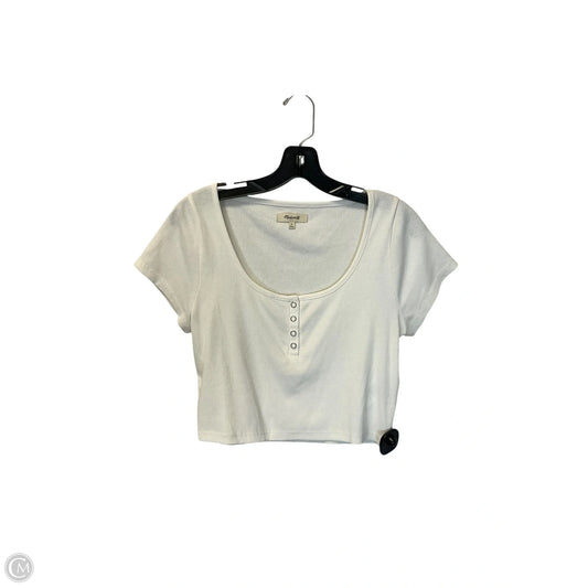 Top Short Sleeve Basic By Madewell In Cream, Size: M