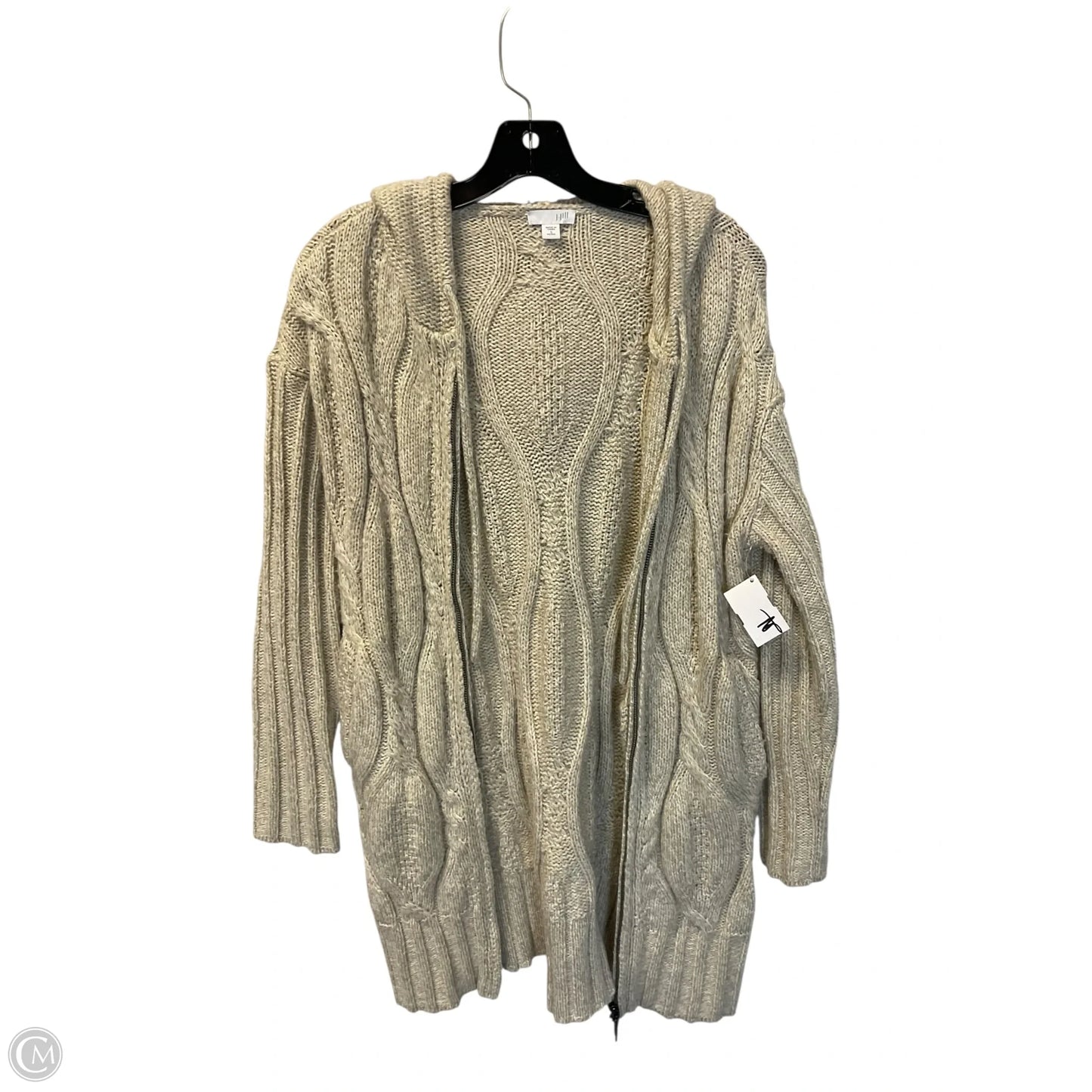 Sweater Cardigan By J. Jill In Cream, Size: S