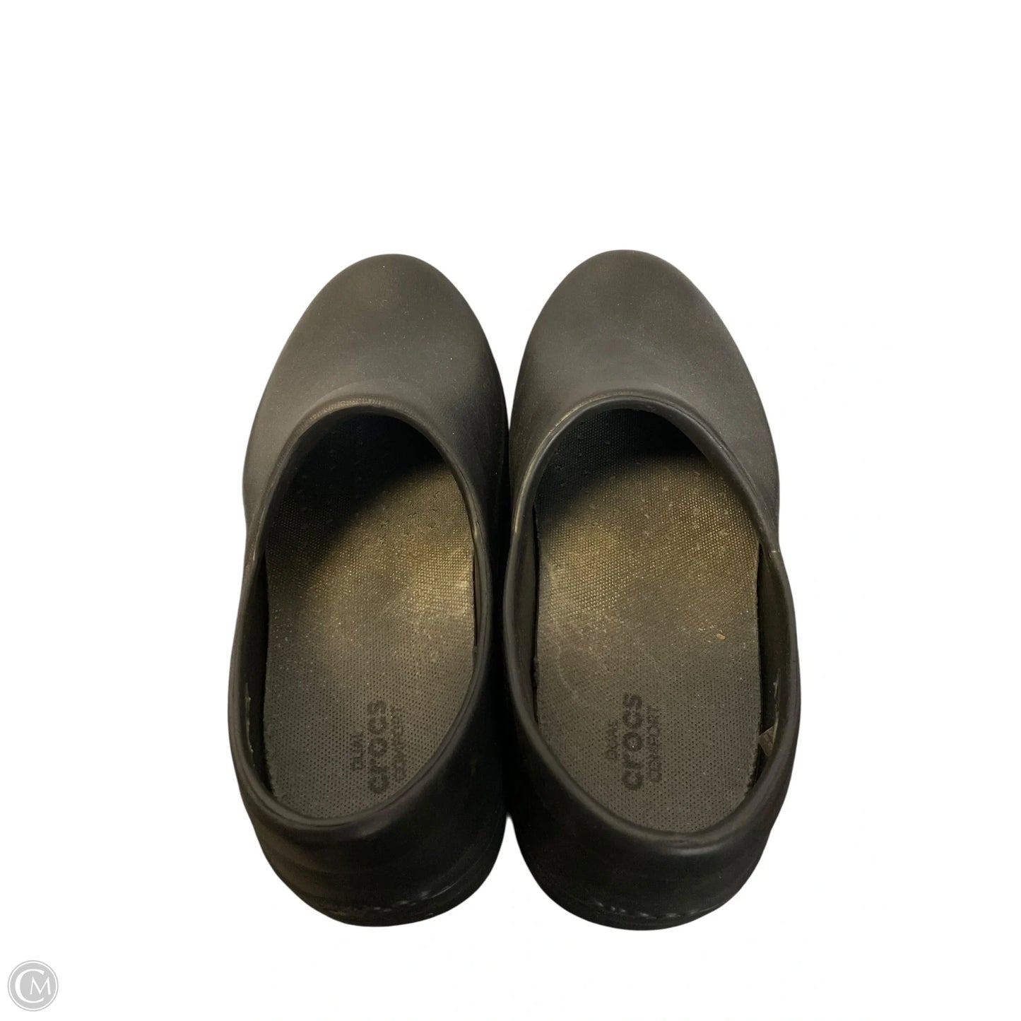 Shoes Flats By Crocs In Black, Size: 8