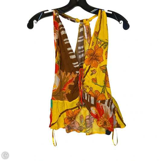 Top Sleeveless By Free People In Yellow, Size: Xs