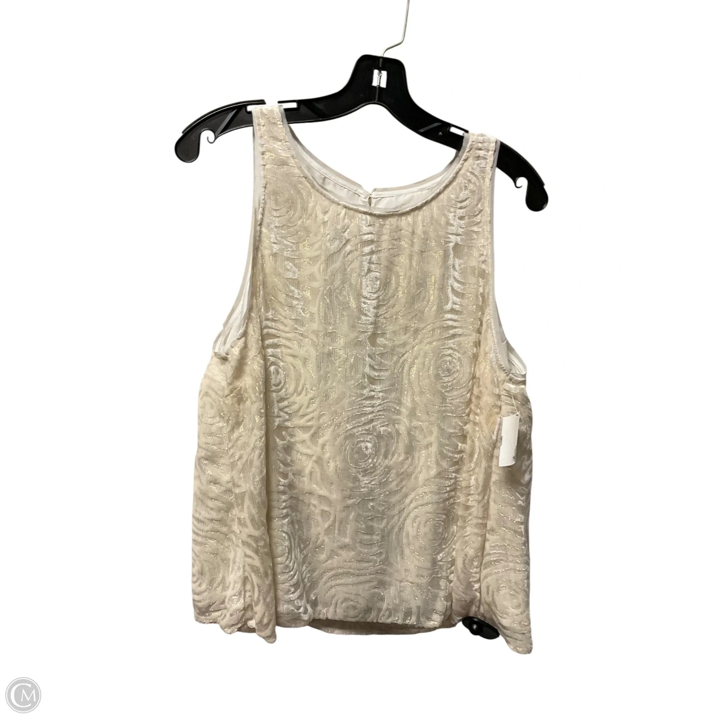 Top Sleeveless Basic By A New Day In Cream, Size: L