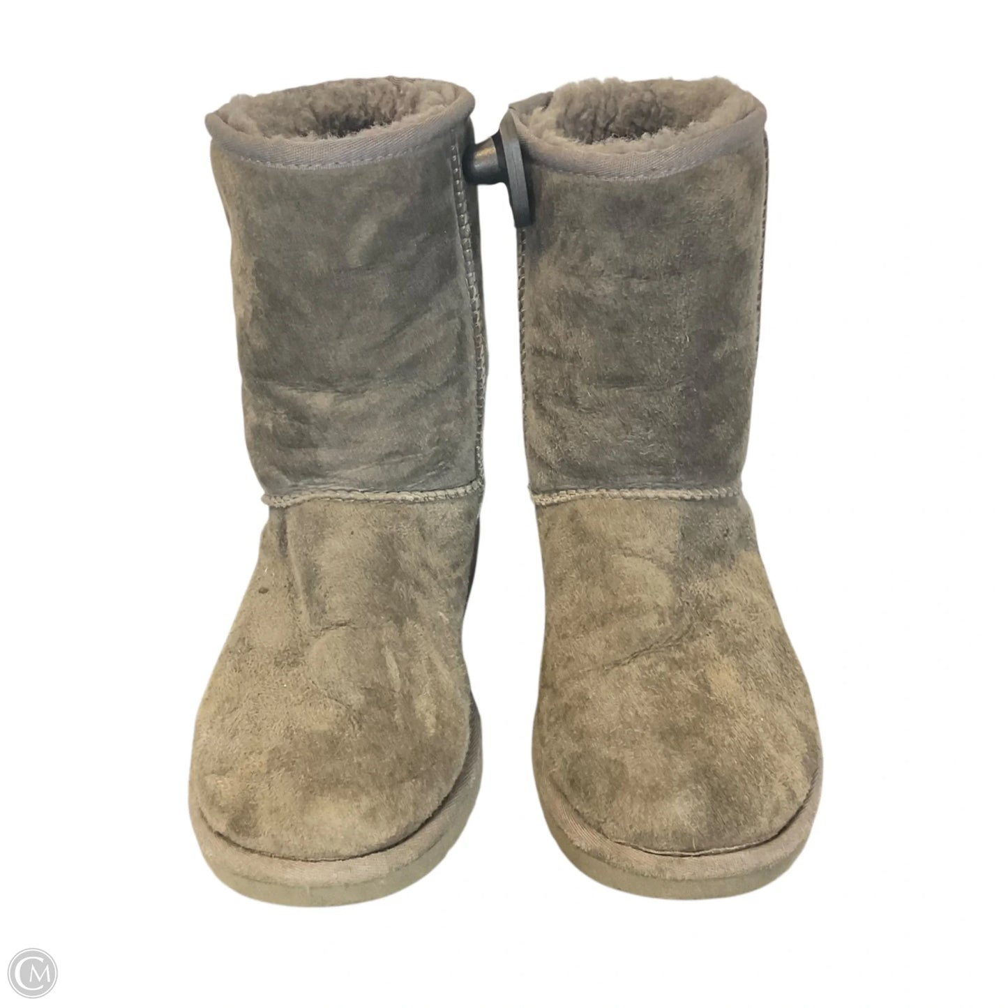 Boots Designer By Ugg In Grey, Size: 6